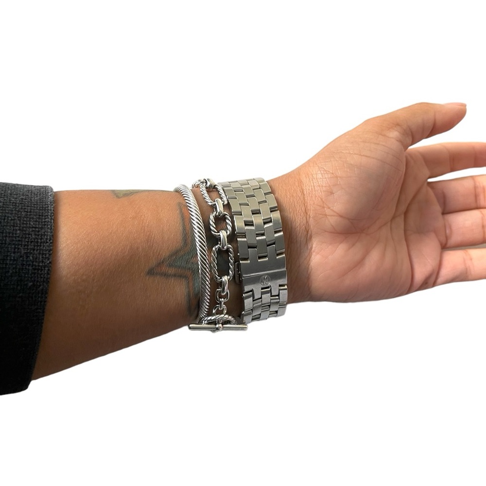 Michele Diamond Stainless Steel Bracelet Watch with Adjustable Band - Picture 8 of 9